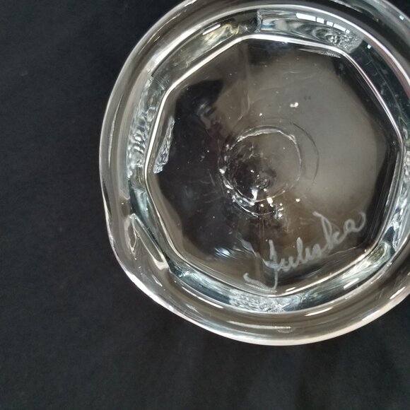 2 Juliska Cameron Double Old Fashioned Glasses READ Clear Glass 4"X4" (a) - Picture 10 of 16